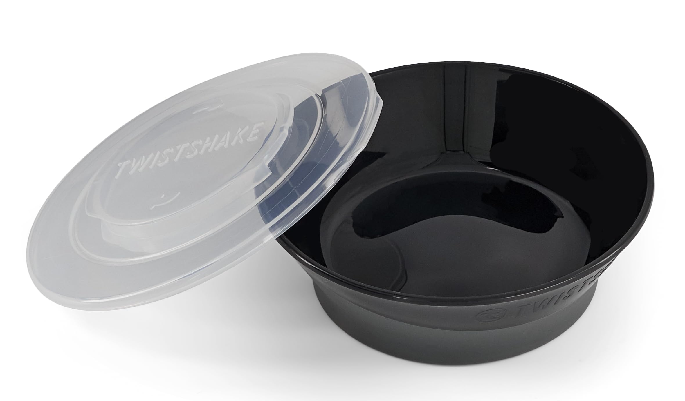Twistshake Baby Bowl with Airtight Lid | BPA-Free Baby Weaning Bowl | 6 Month+ Baby Feeding Plate | Food Training Plate for Kids | Baby Food Bowl | Baby Cereal Bowl | Learning Bowl for Kids | Black