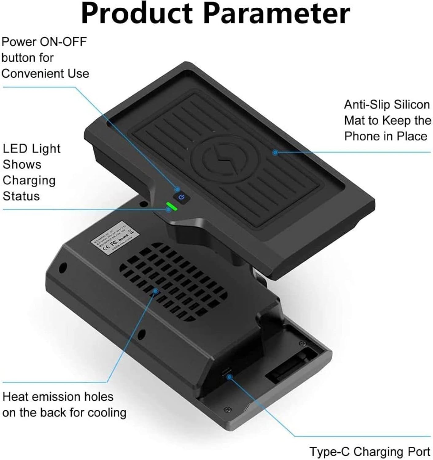 wireless car charger for bm w x3 2018 2020 bm w x4 2019 2020 center console accessory panel charging board 10w fast charging phone charger mat for all