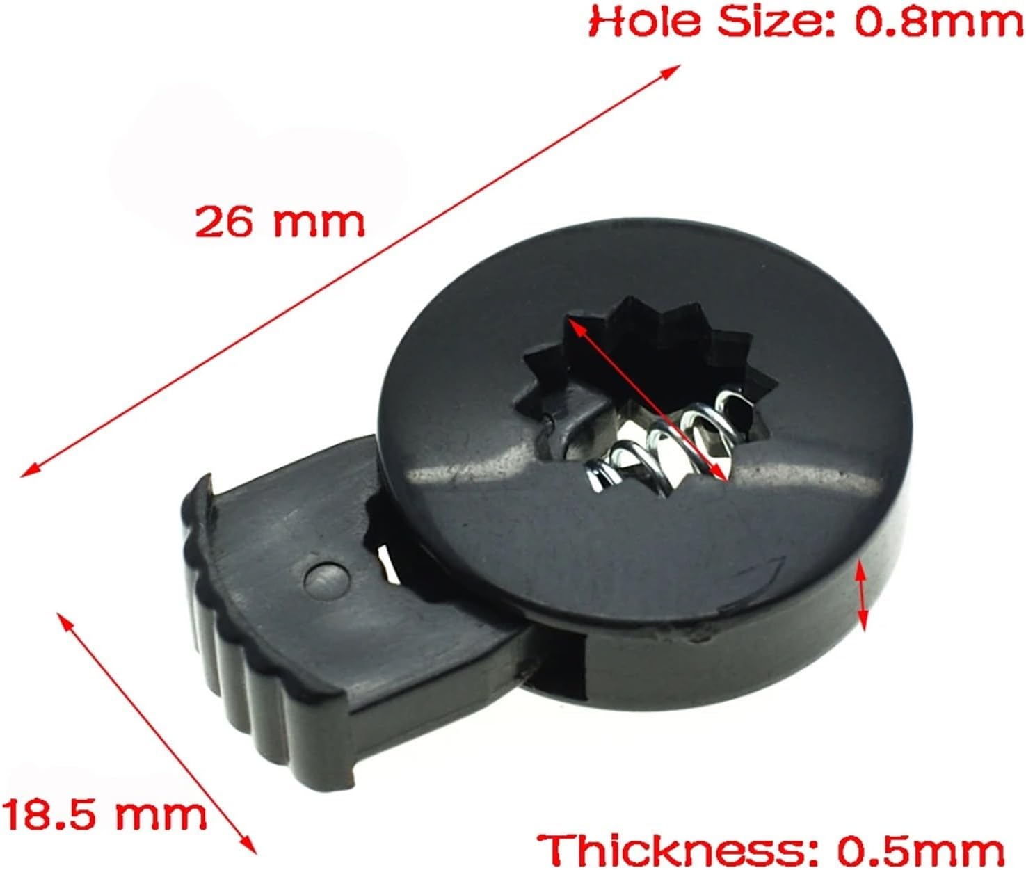Glove Locks 60pcs/Pack Cord Lock Toggle Stopper Plastic Clip Black 26mm*18mm*6mm for Baseball & Softball