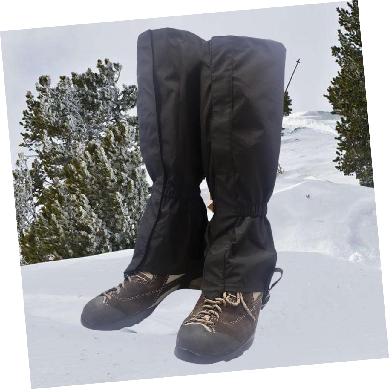 INOOMP 3paires Guêtres De Ski Imperméables Et Respirantes pour Activités De Plein Air Protection des Bottes Et Pantalons La Neige Et Humidité Conception Durable Et Noir