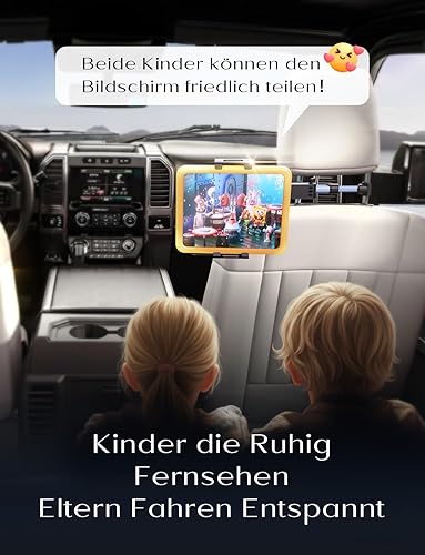 Miniatura 4 de LISEN Soporte extensible para tableta, iPad, asiento trasero para niños, soporte para reposacabezas de iPad para automóvil, viaje por carretera,