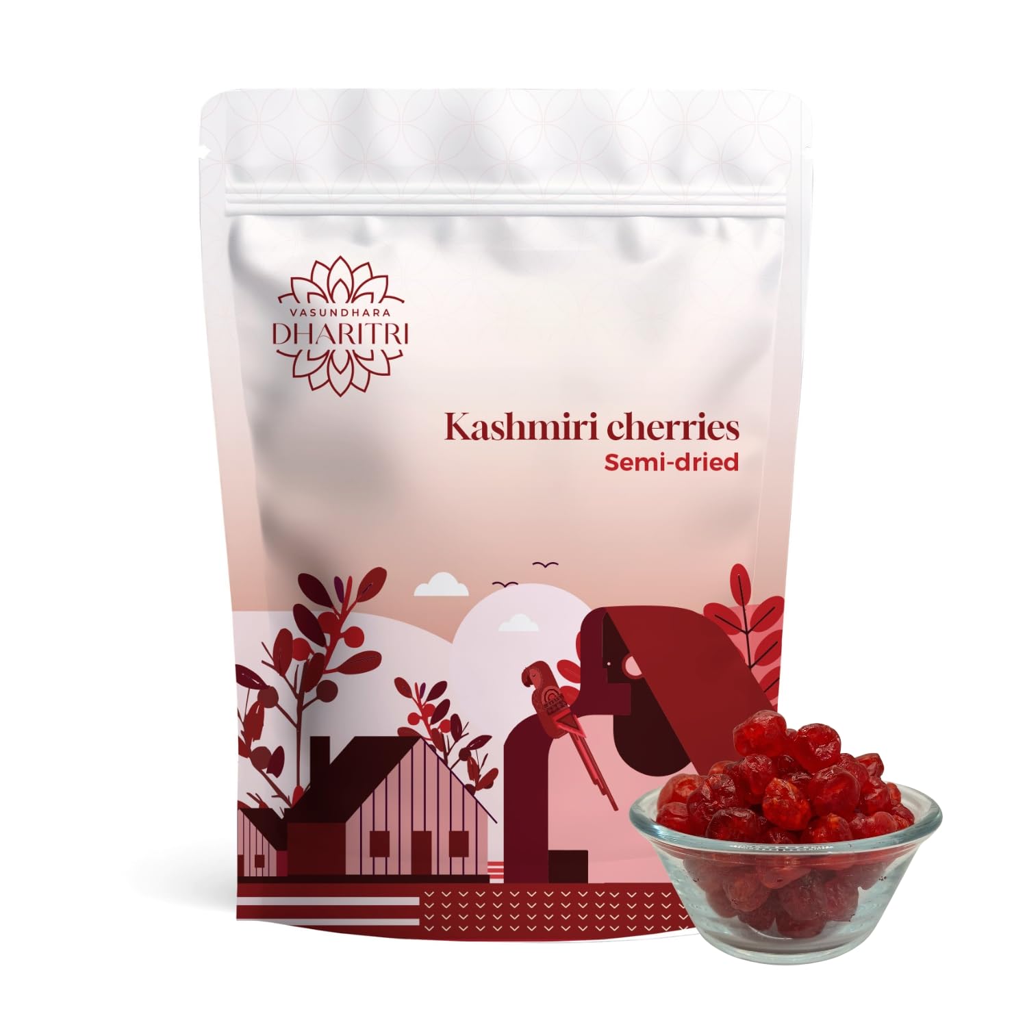 VASUNDHARA DHARITRI Semi-dried Kashmiri Cherries 250gms, High in Antioxidants & Fibers, Boosts Immunity, Sleep, & Joint Health, Healthy Snack Dipped in Honey for Natural Preservation-image-13