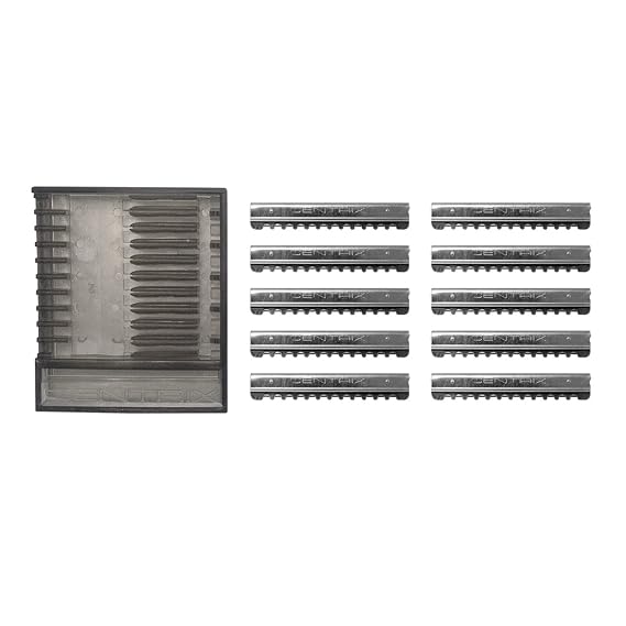 Cricket Centrix Hair Cutting Razor Replacement Blades 10 Pack, Ultra-Sharp Stainless Steel, Compatible with Centrix and Cricket Razors, Easy Slide-On Design with Built-In Disposal System