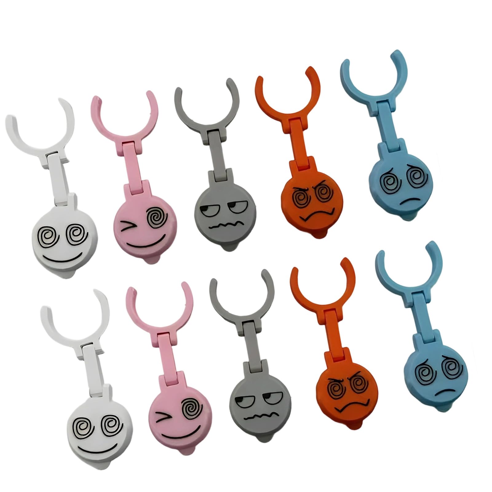 Tsophreniq B Drink Ottle Identifier Clip With Face Pattern Alloy Charm For Parties Picnics And Daily Keys Drink Label