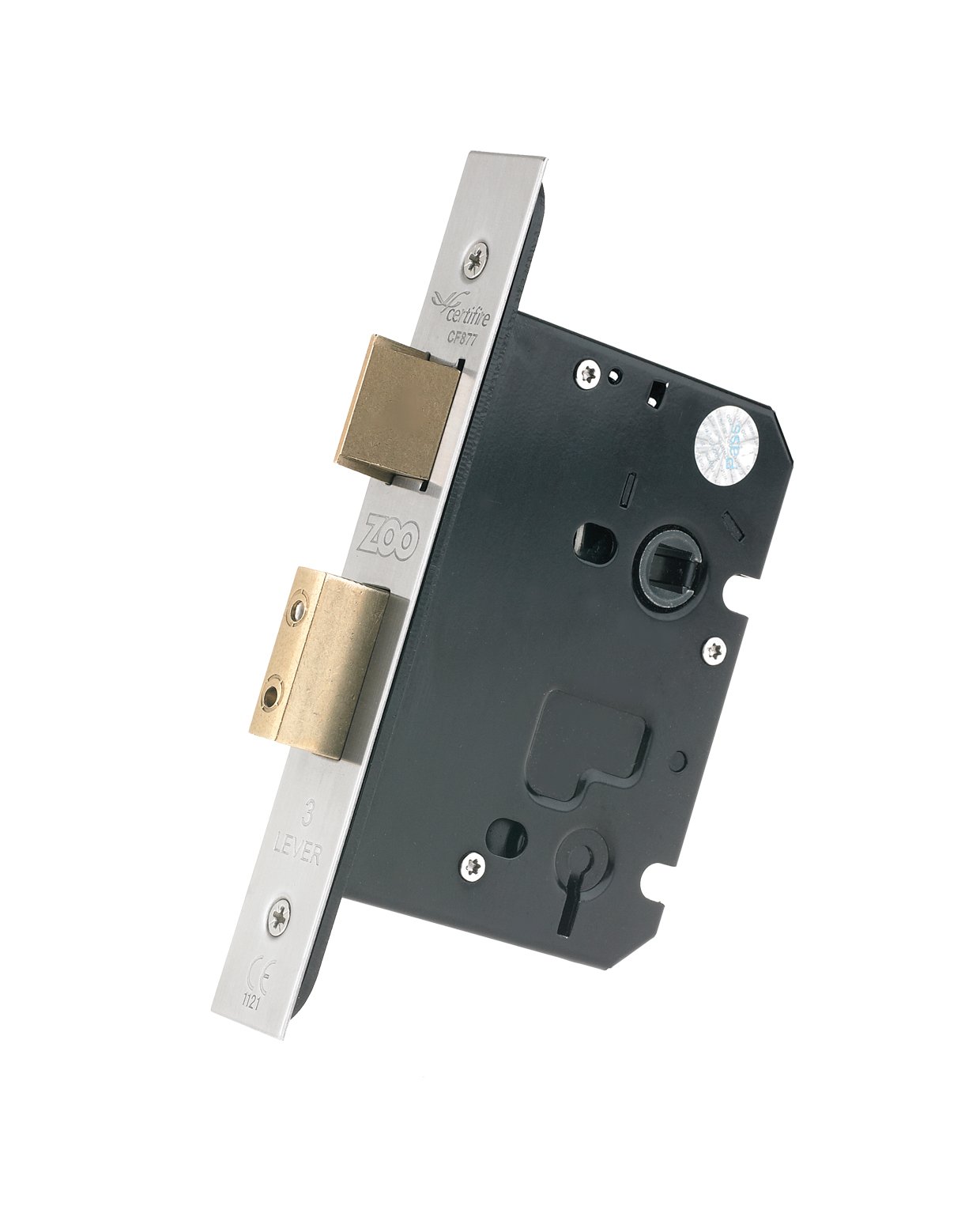 Zoo Hardware 3 Lever Mortice Sash Lock 64mm SSS Forend and Strike From The Door Handle Store