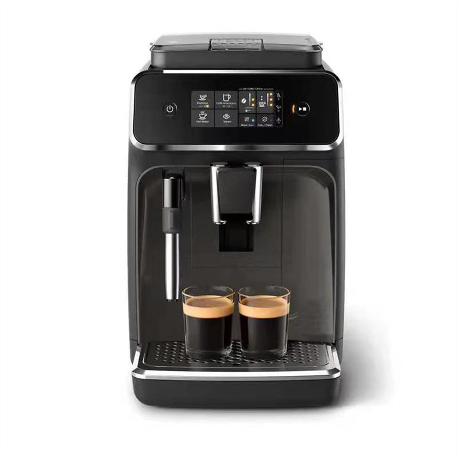 Cafetera Espresso con Potente Bomba de 15 Bares, preparación Individual o Doble, es Leche integrada para Capuchino y café, depósito Agua 1, 8 litros, Piezas a
