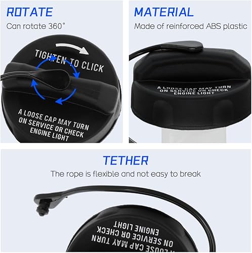 Miniatura 3 de Apeixoto Tapa de gasolina compatible con Dodge Ram 1500 2500 3500 Charger Challenger Dart Durango Journey Nitro Grand Caravan Calibre Dakota Tapa de