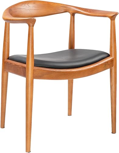 Vista 20 de Tomile Silla de comedor tapizada Kennedy, sillas de cocina y comedor modernas de mediados de siglo con asiento acolchado de piel sintética, codo