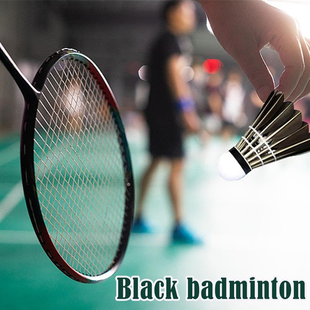 Volani da badminton, in piuma d'oca ad alta stabilità, per allenamento e sport, design durevole e ad alta velocità per giochi interni ed esterni, confezione da 12