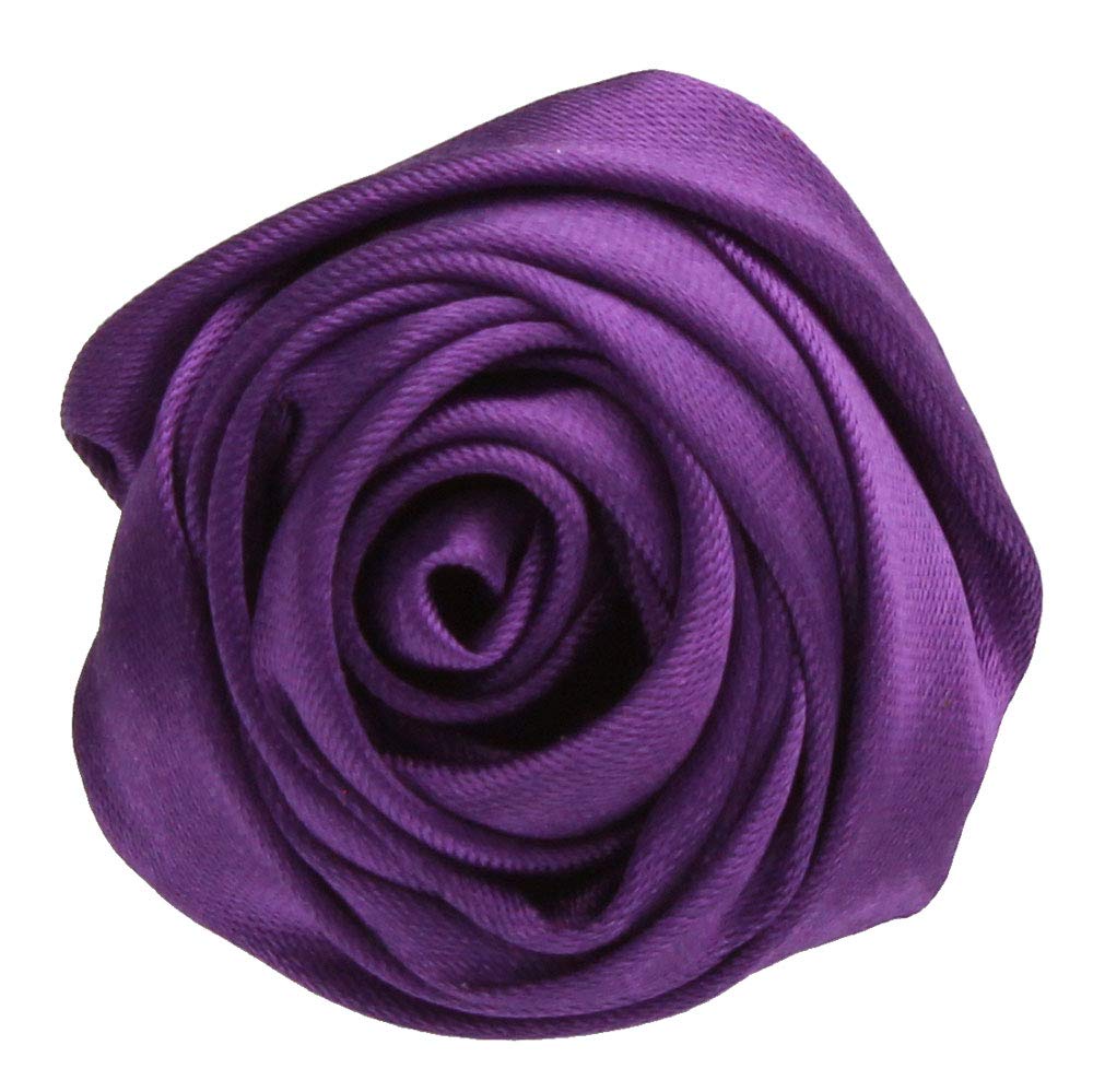 1.25" Small Satin Rose Knot - Orange 50pc Bulk Pack