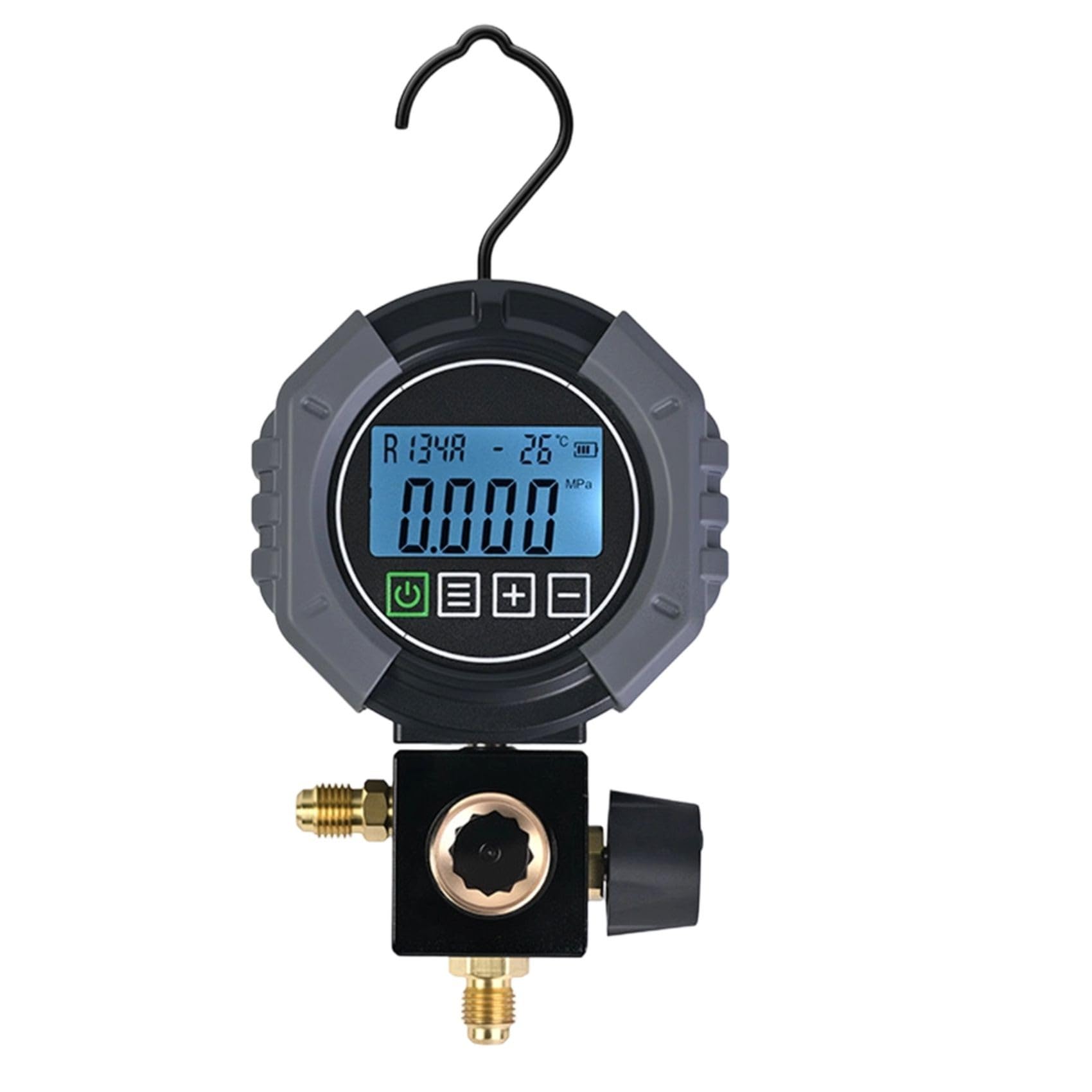 Jnchdghwa Digital Single Manifold Meter 0-6000 Kpa AC HVAC Refrigeration Pressure Tester for Diagnostic Testing Maintenance