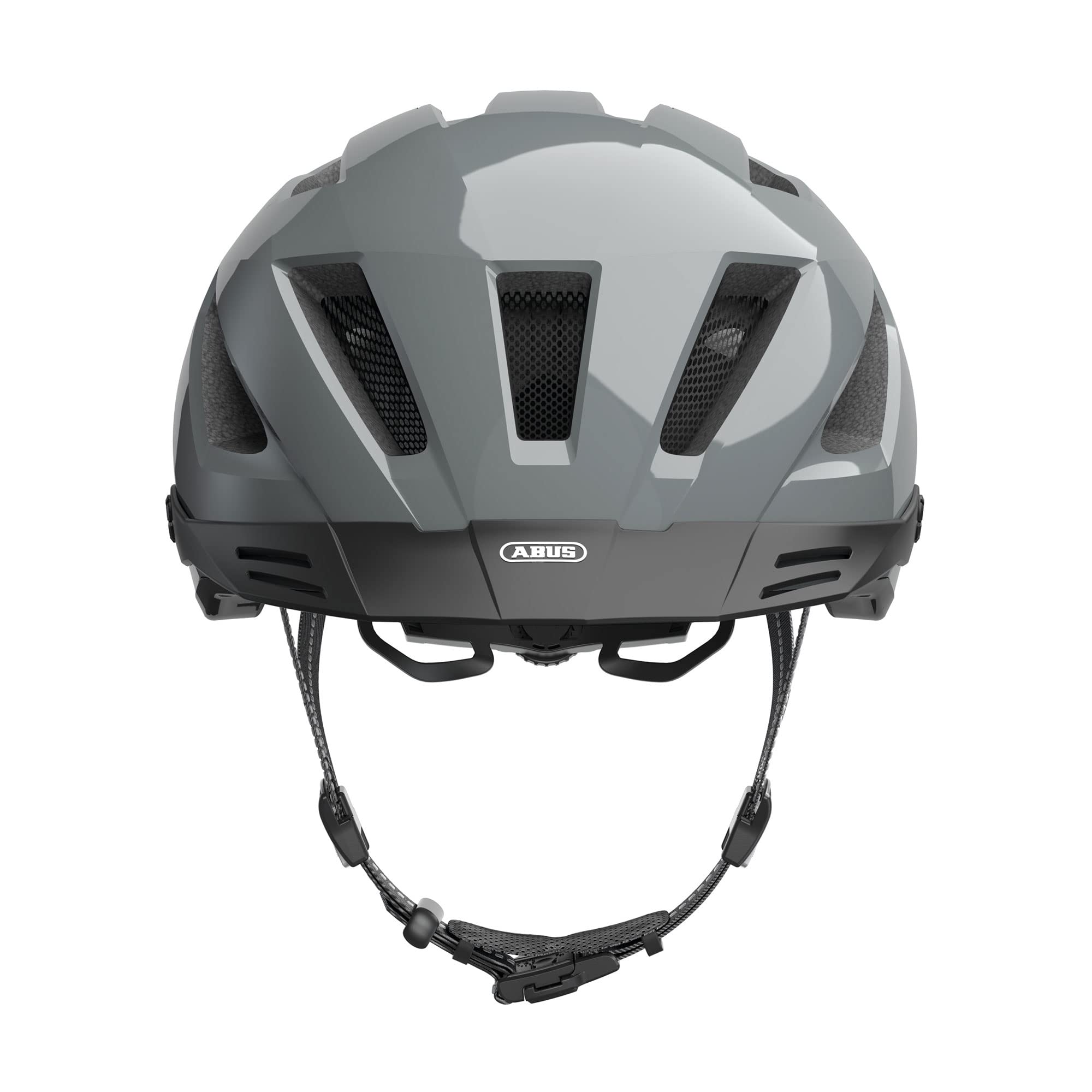 ABUS Casque de Ville Pedelec 2.0 - Casque de vélo avec feu arrière et visière Anti-Pluie - pour Le trafic Urbain - pour Hommes et Femmes