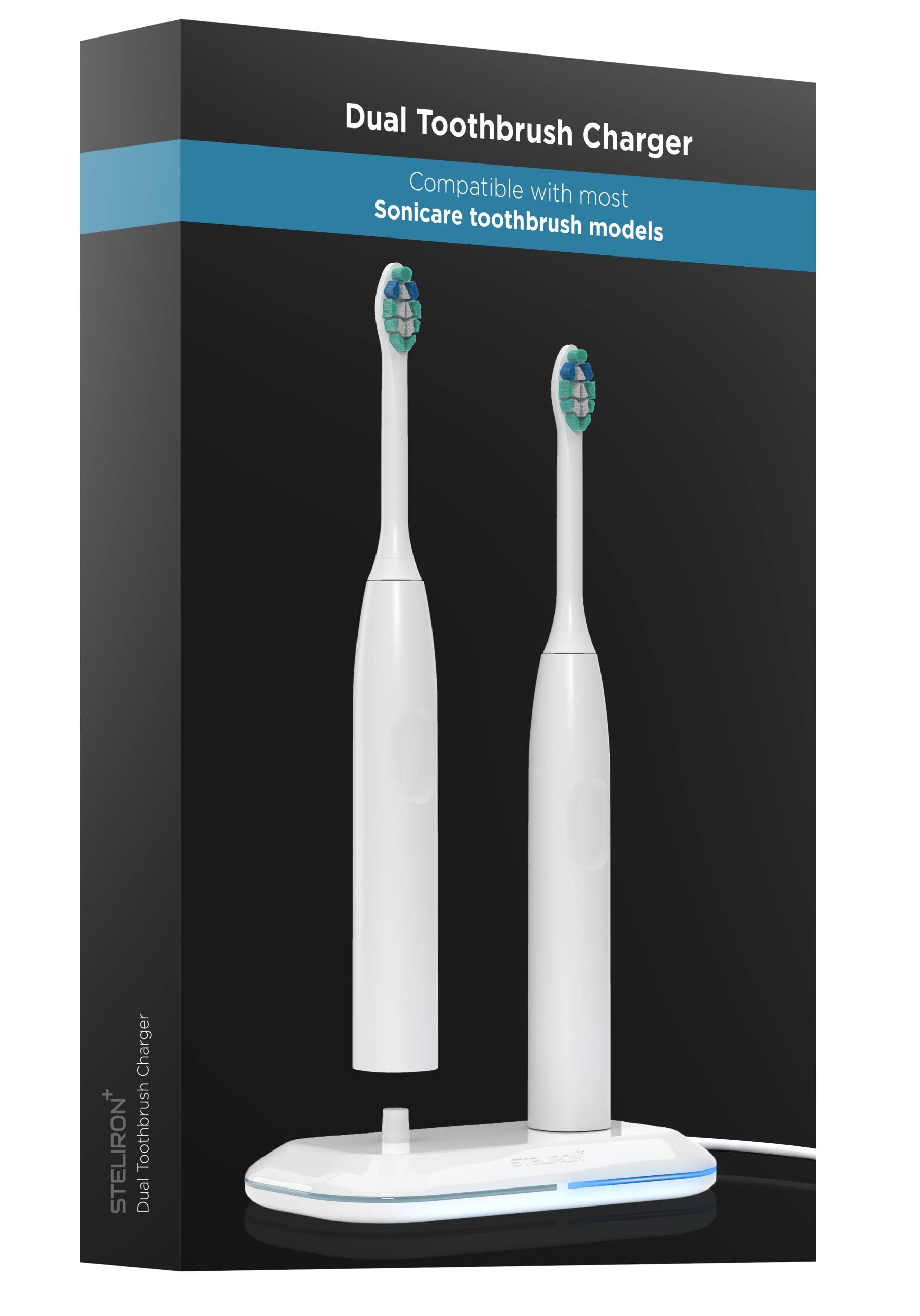 GALVANOX Caricatore 2-in-1 per spazzolini elettrici Philips Sonicare, compatibile con modelli ProtectiveClean 4100, 6100, Kids e altri – Sostituzione per base HX6100, base di ricarica impermeabile