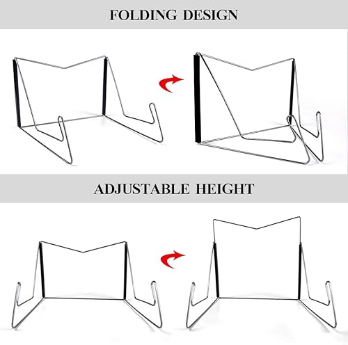 Miniatura 4 de Soporte plegable para libros, soporte de metal para libros de música, soporte para exhibición de caballete de libros de música, soporte de lectura
