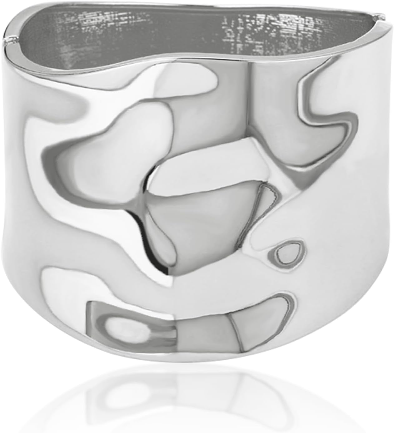 YBMYCM Wide Cuff Chunky Gold-Plated Bracelets for Women Open Cuff Bangles Adjustable Wrist Cuff Bracelets for Women