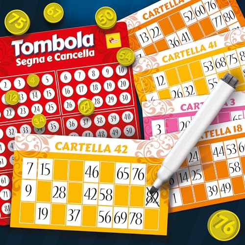 Liscianigiochi 56996 - Ludoteca Tombola Schilder und Löschen, Mehrfarbig, 6 Jahre +