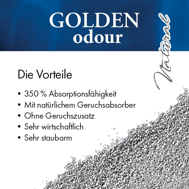 2 x 14 kg Golden Grey Odour Katzenstreu Klumpstreu Bentonit Bentonitstreu klumpend ohne Duft