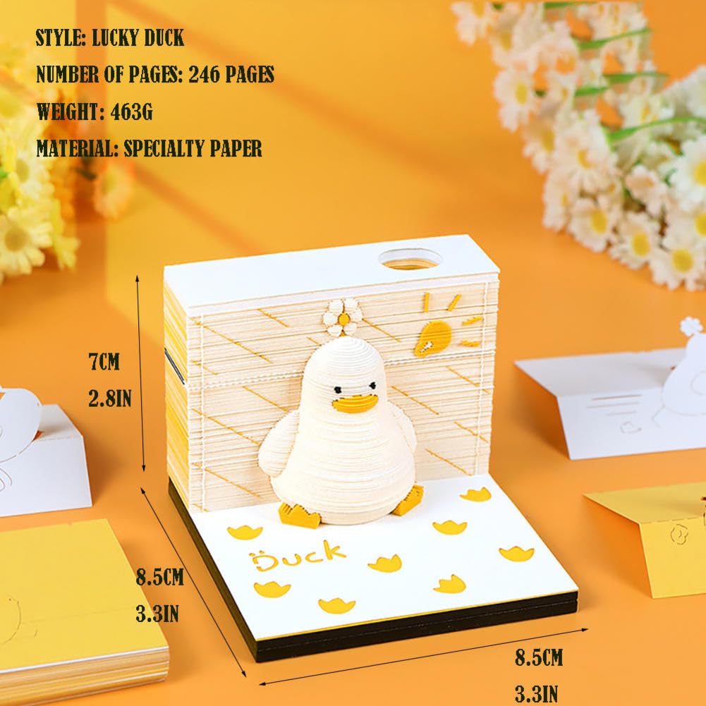 3d Sticky Notes, Kalendarz Kaczor, To jest ręcznie podarta rzeźba z papieru