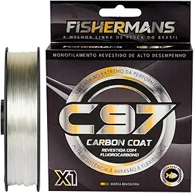 Linha de Pesca Monofilamento Fishermans C97-300 Metros – Camuflagem Extrema sob a Água, Textura Soft de Baixa Memória, Nylon Transparente de Alta Performance