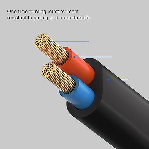 Miniatura 5 de Cable de extensión de alimentación IEC 320 C8 a C7, resistente al calor, 3.3 pies, 100-240V, IEC 320 C8 a IEC 320 C7, cable reforzado para altavoces