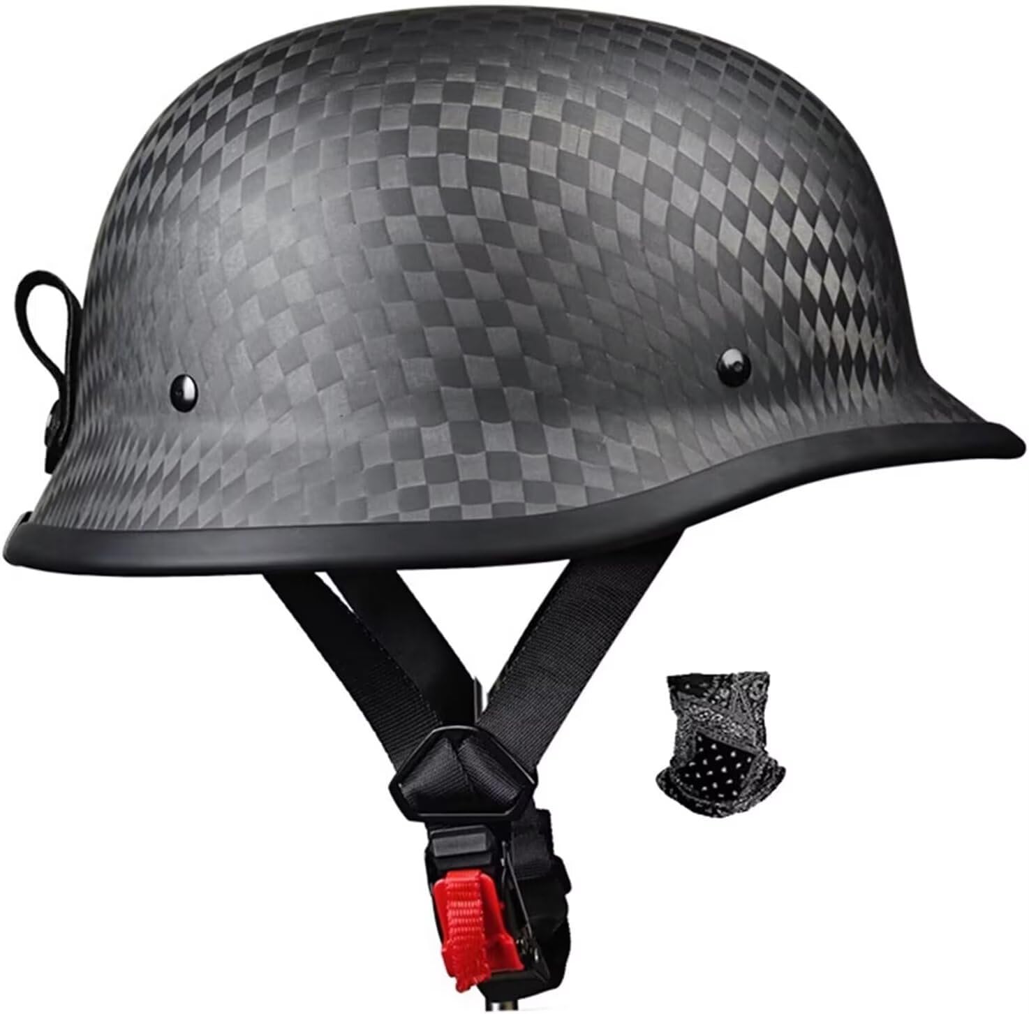 Casco Scooter Leggerissimo in Carbonio - Solo 550g - Casco Retro con Chiusura Rapida - Omologato ECE - Per Uso Urbano e Turismo