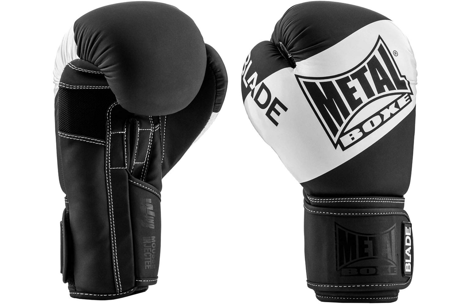 METAL BOXE - Black and White Boxing Gloves
