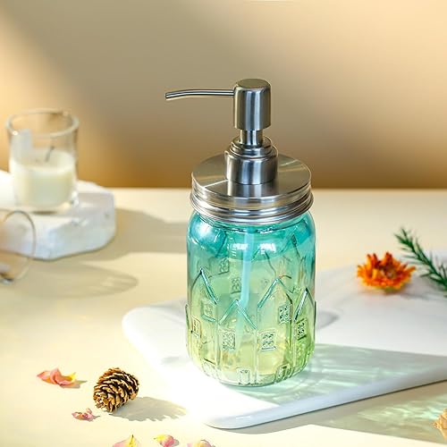 Miniatura 2 de Dispensador de jabón con bomba de acero inoxidable, dispensador de jabón líquido recargable para manos para encimera de baño, fregadero de cocina