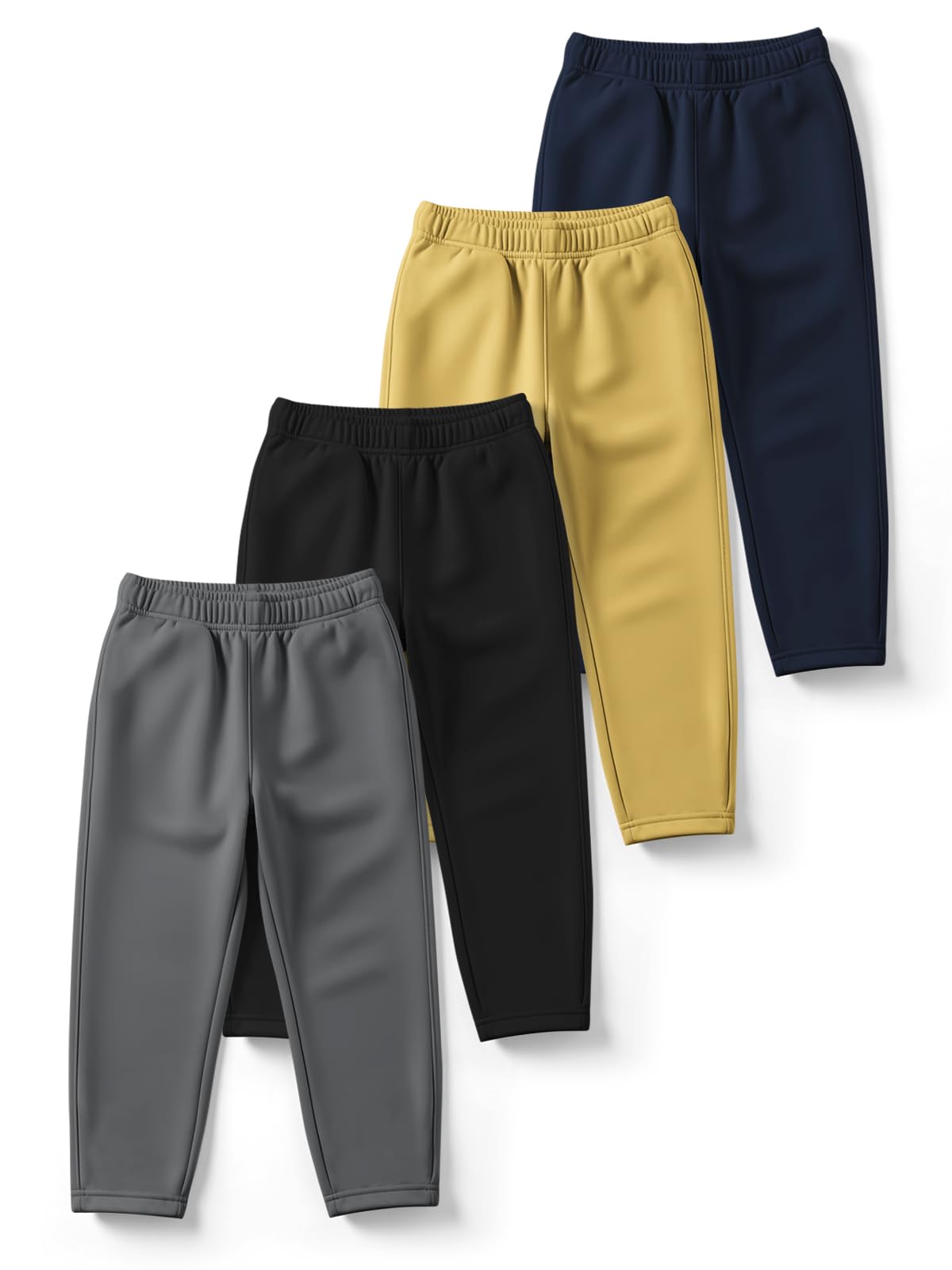 HELLCAT Trendy Solid Cotton Blend Regular Fit Track Pant for Boys - Pack of 4-picture-30