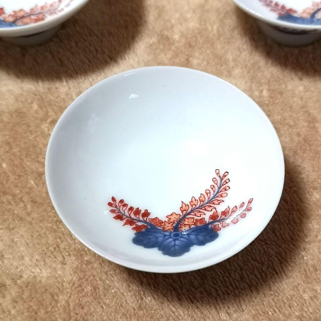 人間国宝十三代今泉今右衛門皿三枚錦桐絵