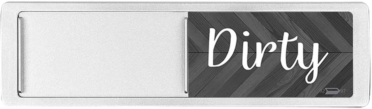 SECRET DESIRE™ Dishwasher Clean Dirty Sign Cute Cleaning Indicator for Kitchen Organization Silver