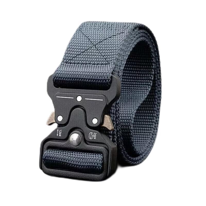 2 pack Military Tactical Belt – Heavy Duty Nylon Waistband for Security, Work, and Outdoor Use, BLUE
