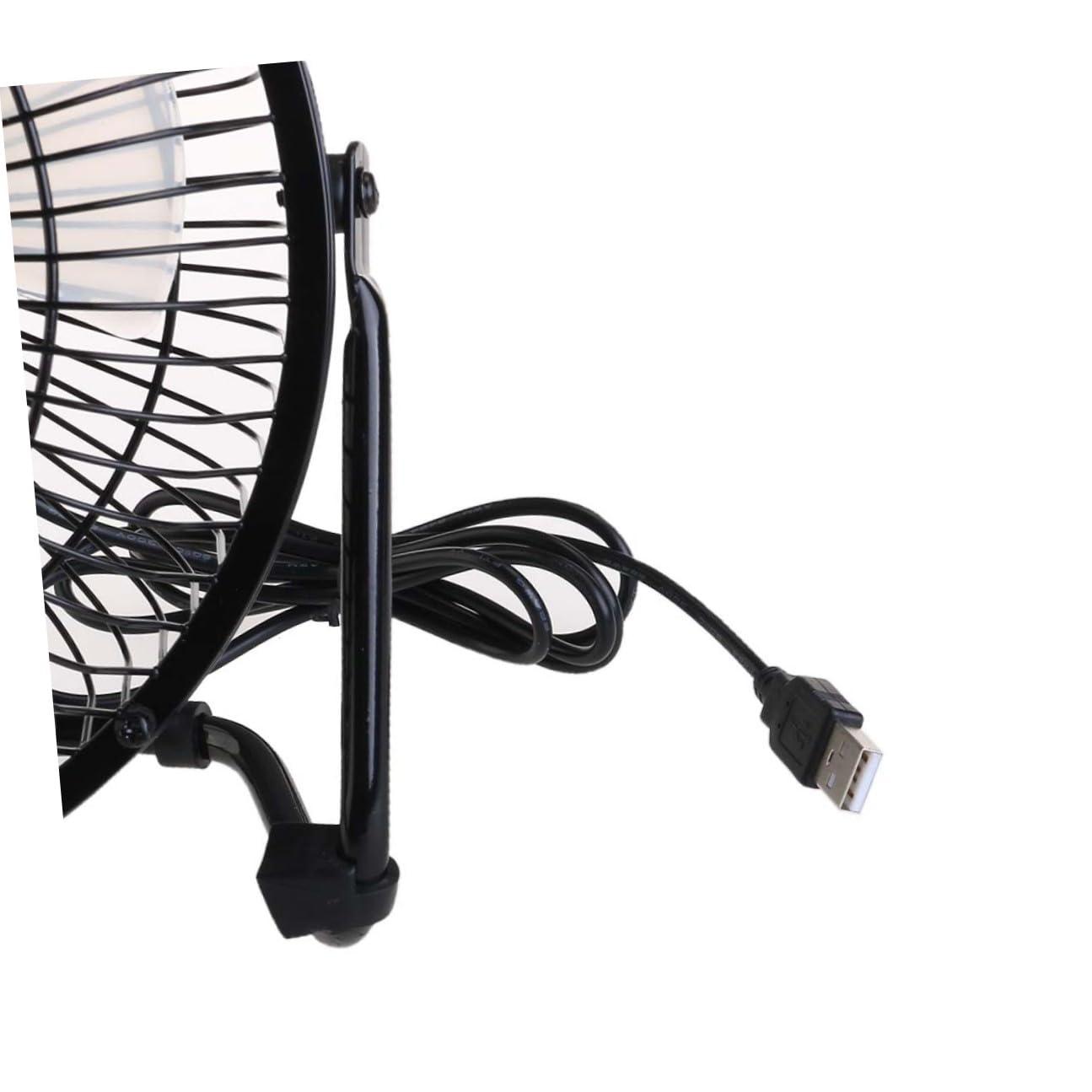 Ventilateur USB Rotatif Mini Ventilateur Bureau Portable Réglables Refroidissement Électrique USB pour PC Ordinateur Portable Noir