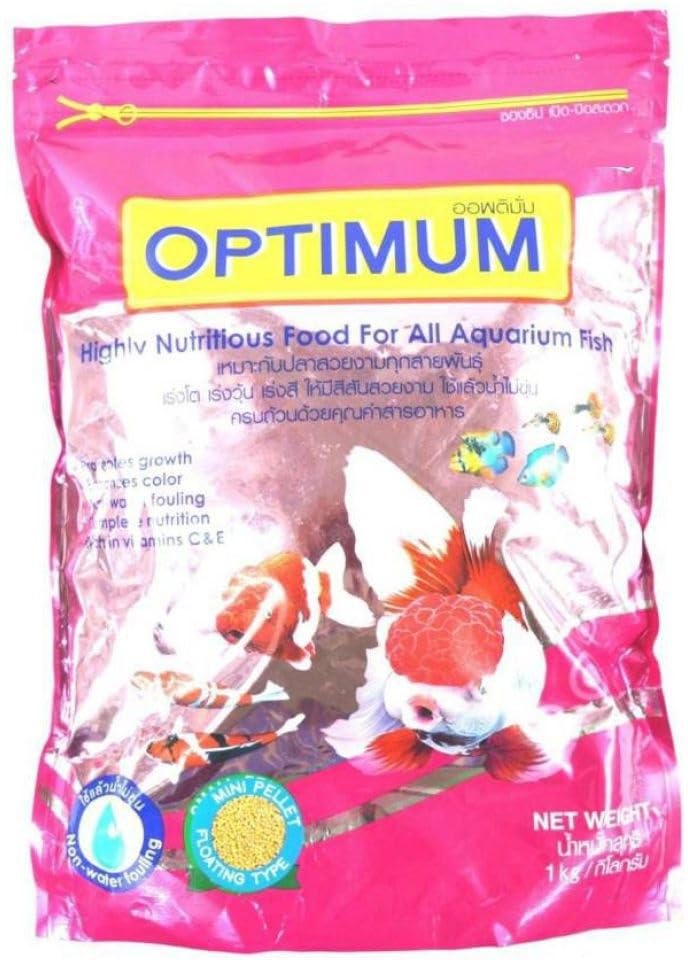AKSHAT ENTERPRISES Optimum Fish Food - 1Kg (Mini Pellet) 2.5mm | Digestible & Added with Fish Meal, Corn Protein Meal & Fish Oil | Highly Nutritious Fish Food for All Aquarium Fish (B0CBG1XL94) Amazon Price History, Amazon Price Tracker