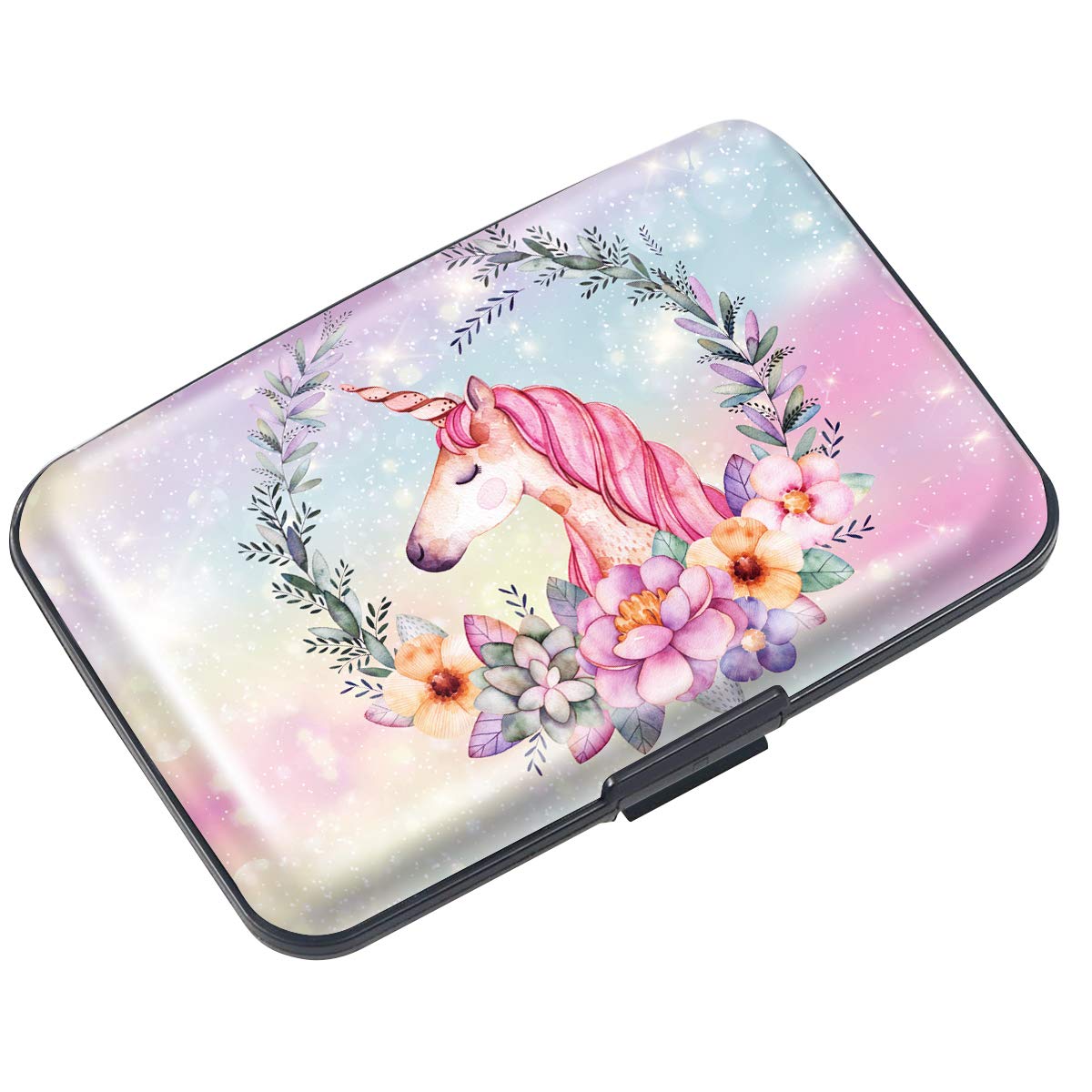 Mini Credit Card Holder for Women or Men,RFID Blocking Slim Hard Card Case ID Case Travel Wallet