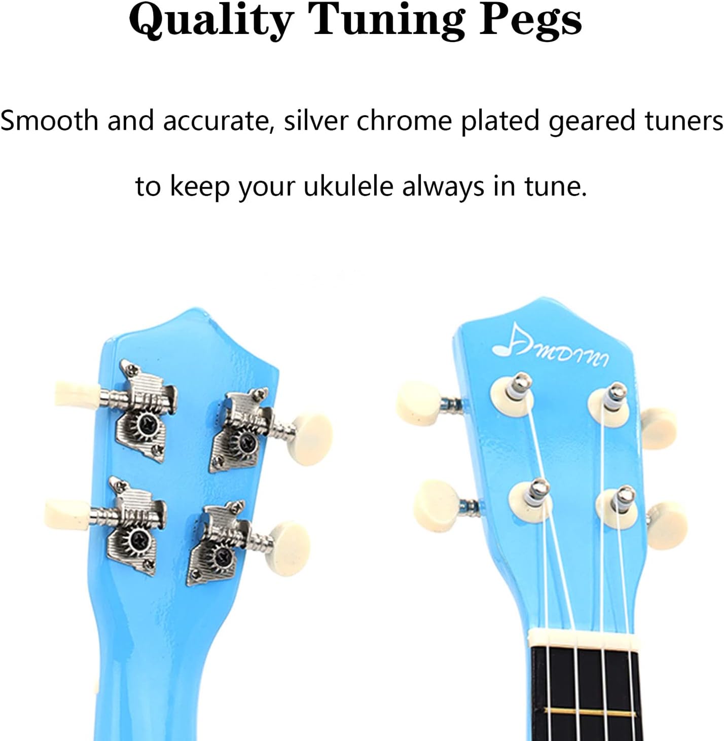21 Inch Ukulele for Beginners Basswood Soprano Ukelele Kit for Kids Adult Student Starter Mini Guitar Ukalelee Pack Bundle with Book Gig Bag Tuner Strap Picks Nylon Strings (Blue)