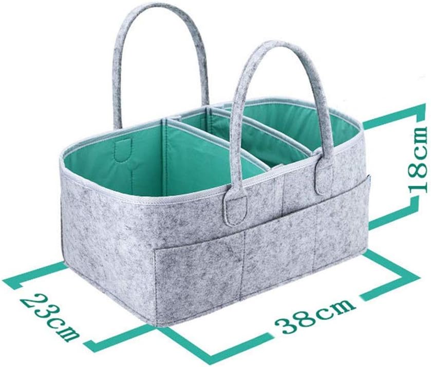 Diaper Caddy Organizer Portable Storage Basket Essential Bag for Nursery Waterproof Liner Changing Table Storage Bag image 2