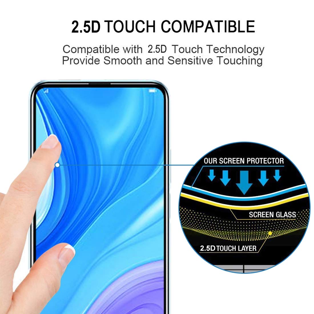 KIT N.2 PELLICOLE Compatibile con HUAWEI P SMART PRO/STK-L21 schermo 6.59 ( 2019) Pellicola VETRO temperato ANTIURTO antigraffio schermo