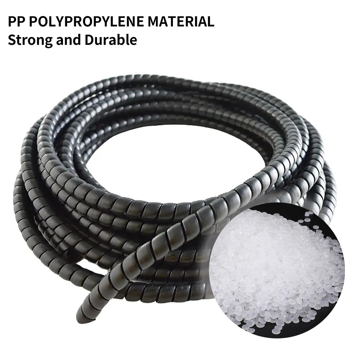 Kabelschutz for Hydraulische Pneumatikschläuche | Flexibles Schutzrohr 5m | HDPE-Spiralhülle for Ladekabel Von Elektrofahrzeugen Und Klimaanlagenrohre(32mm)