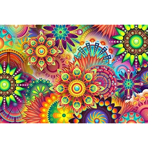 ajhsuwn Diy Creative Puzzle color flower 1000 wooden puzzle jigsaw 1000 pieces puzzles for adults Wooden toys Puzzle Games Children Educational Toys Cover