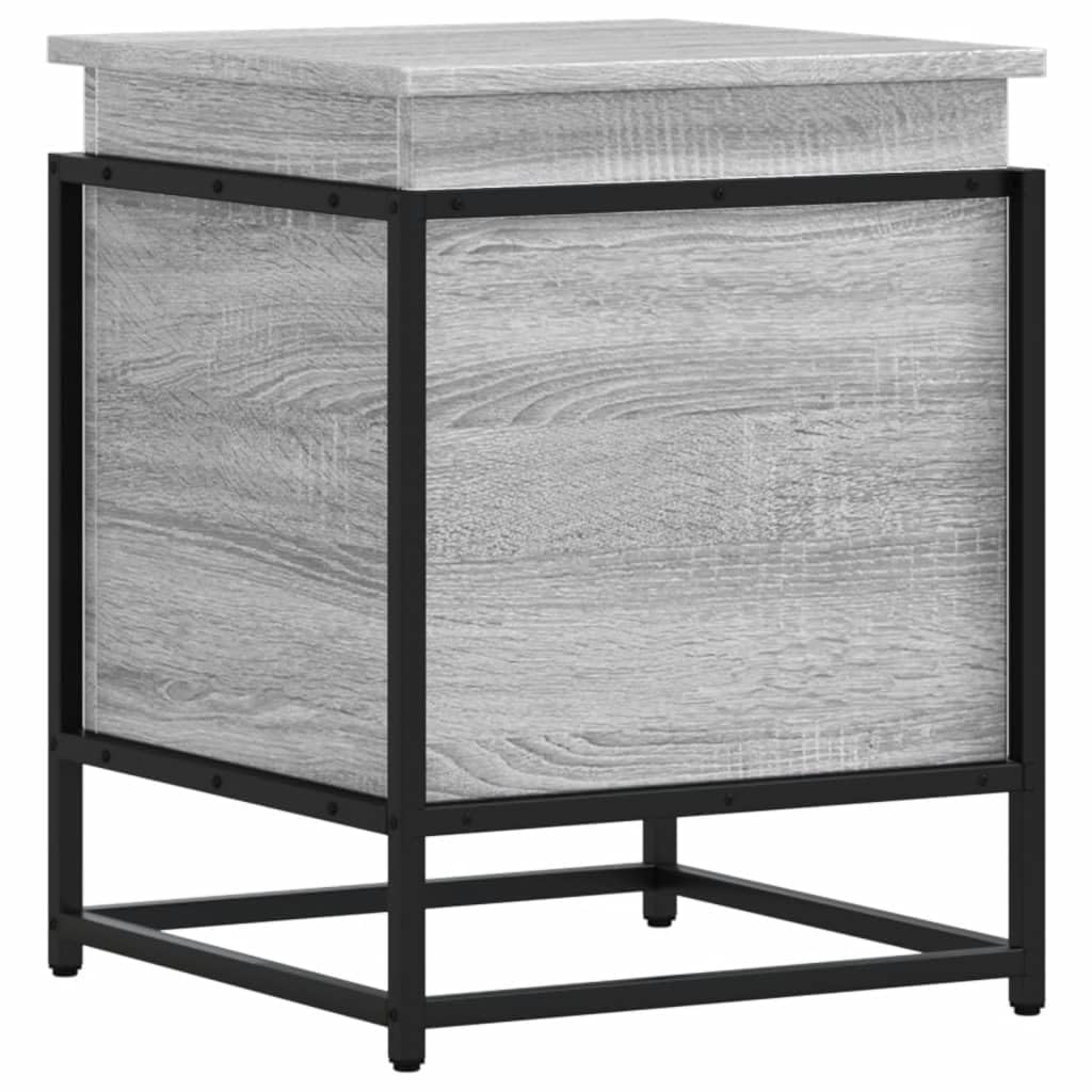 Aufbewahrungsbox mit Deckel Sonoma Grau Holz Multifunktional Aufbewahrungsboxen Organizer für Flur Schlafzimmer Wohnzimmer Eingang