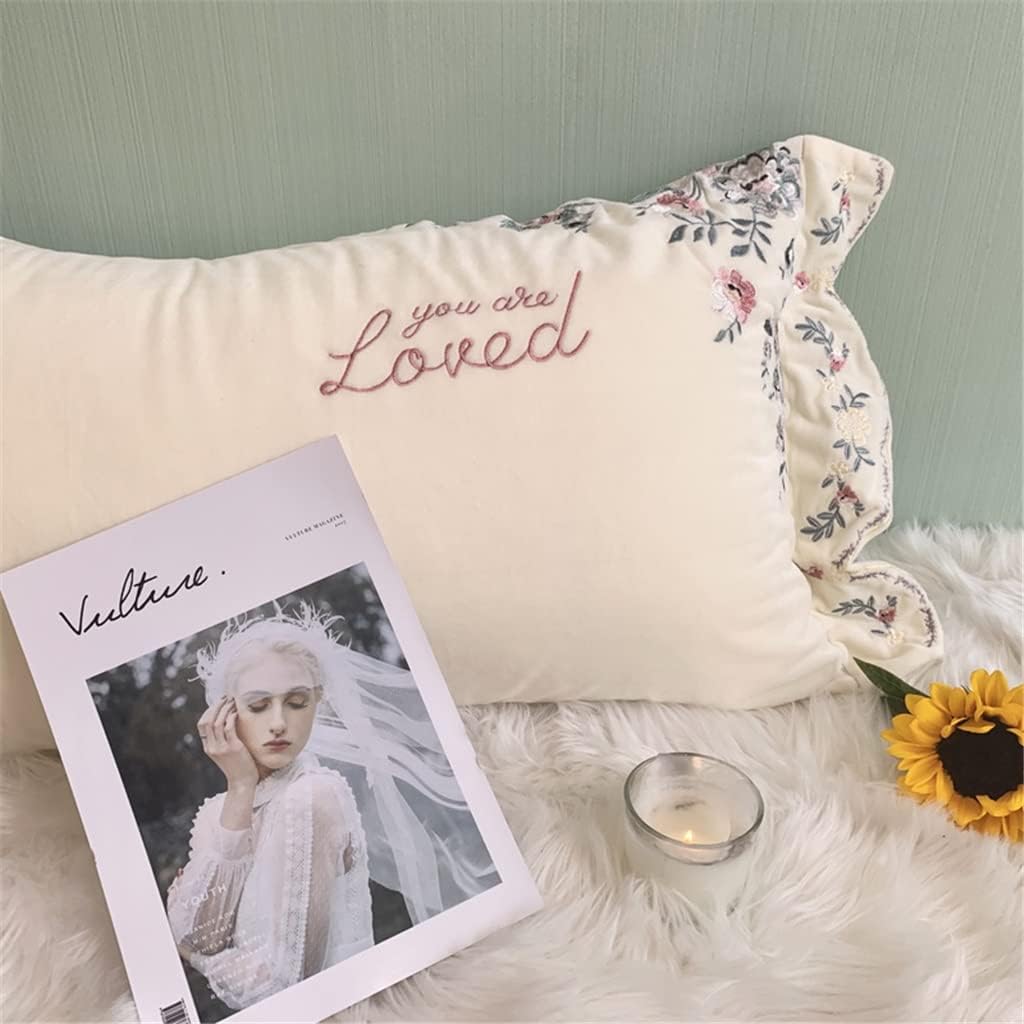 Winter Thick Coral Velvet Milk Velvet Four-Piece Warmth Double-Sided Velvet White Duvet Cover Princess Style Bedding Bed Linings (Color : Pink, Size : 1.5m)