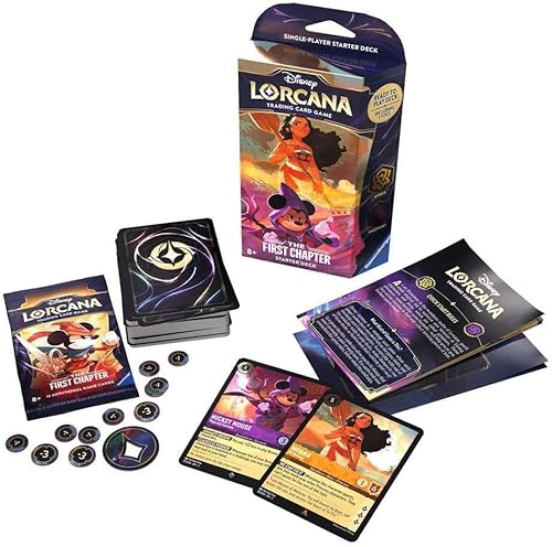 Miniatura 2 de Ravensburger Disney Lorcana TCG: The First Chapter - Baraja de inicio para un jugador de ámbar y amatista | Juego atractivo | Más de 200 obras de