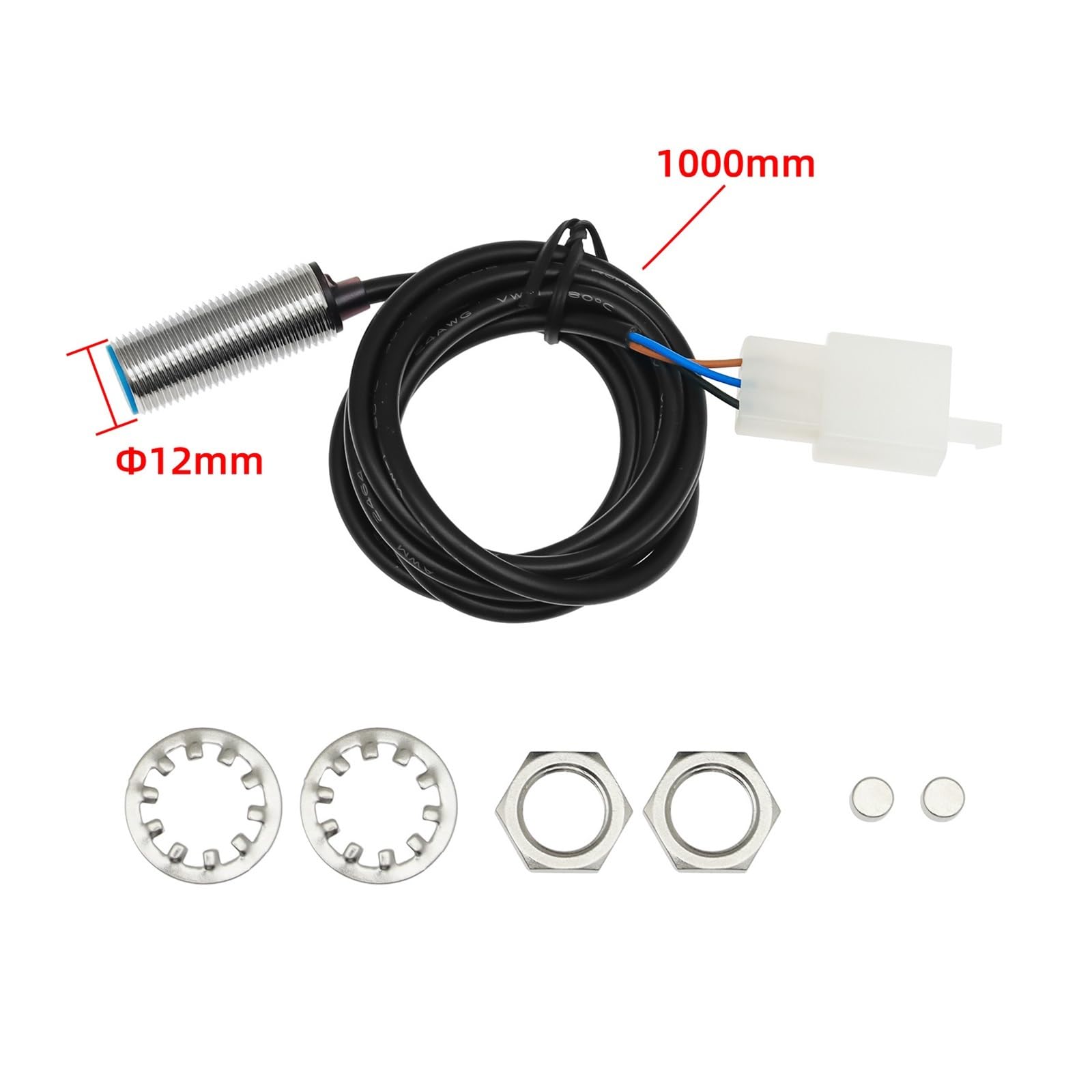 Velocímetro Digital para de alarma | Medidor de tablero de motocicleta de 12 V, odómetro digital de 7 colores, tacómetro con lámpara de alarma