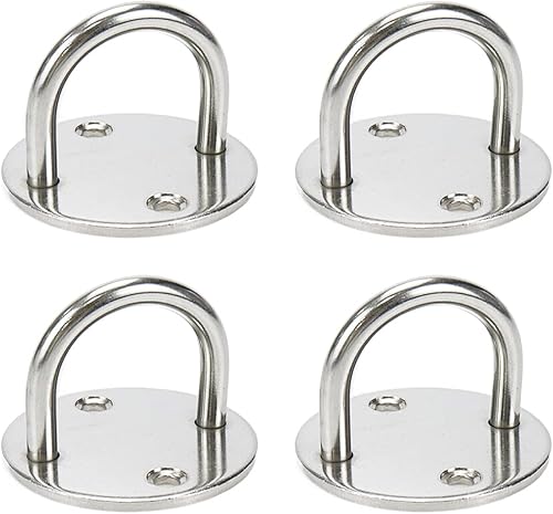 KUMGROT Ganchos de techo de 1.97 pulgadas, ganchos de anillo de montaje resistentes, ganchos en U de acero inoxidable, ganchos para placa de ojos,