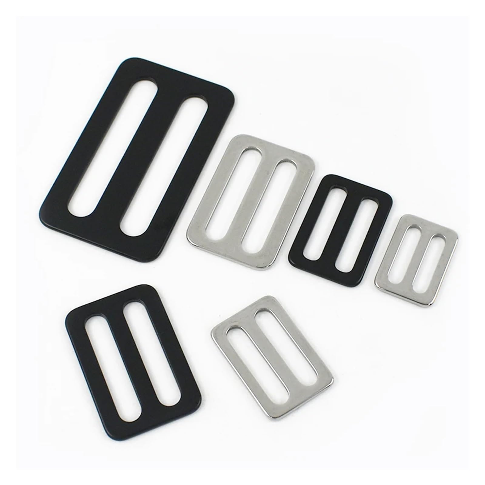 Metall Schnallen 2/5/10 Stück 20–50 mm Taschengurt, Edelstahlschnallen, Gurtband, Tri-Glide-Schieber, Schlaufe, Rucksack-Karabiner-Clips, Verschluss
