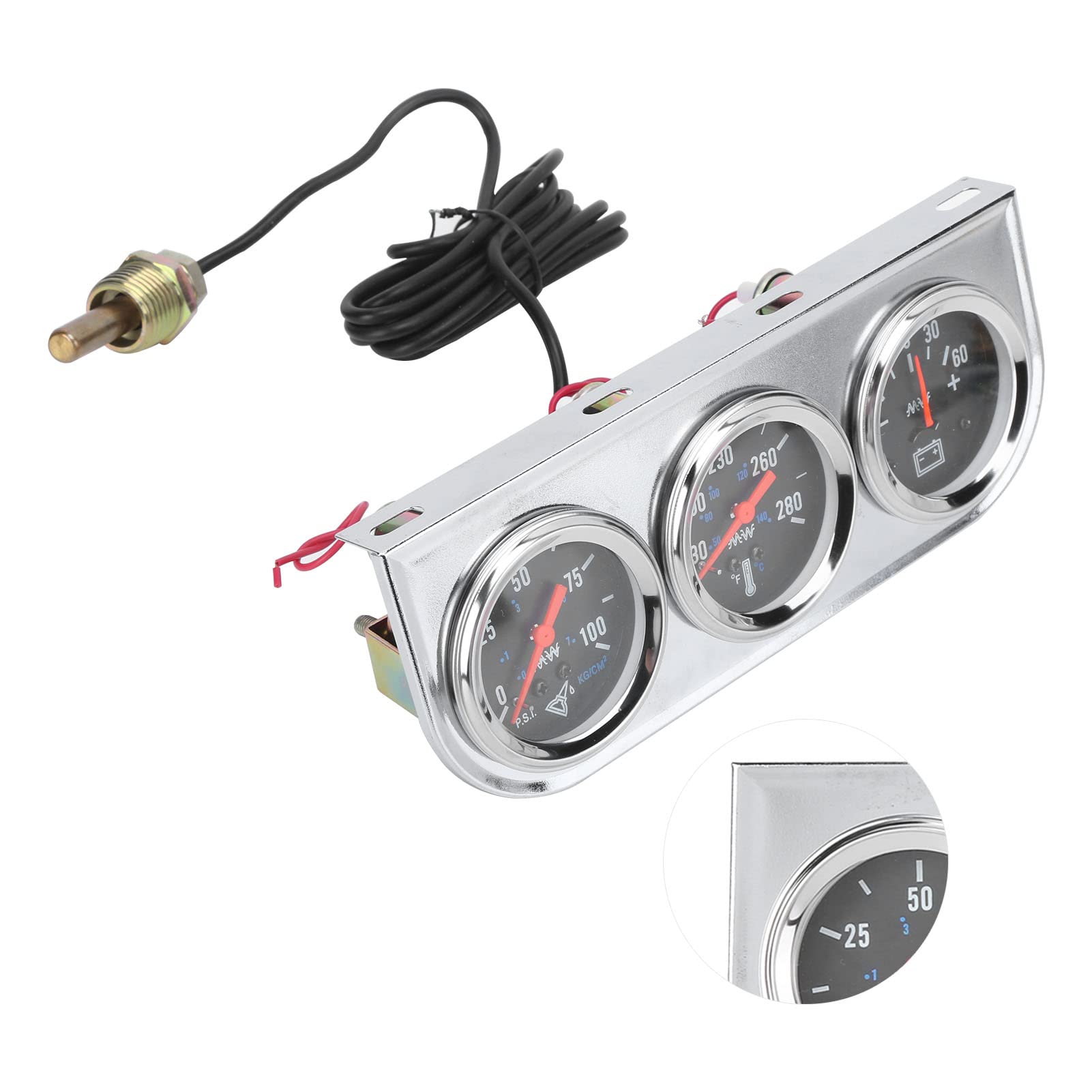 Triple Jauge Universelle Ensemble 3-en-1 Température de Température de Température D'huile Memaire D'ampli pour Voitures Camion 12V