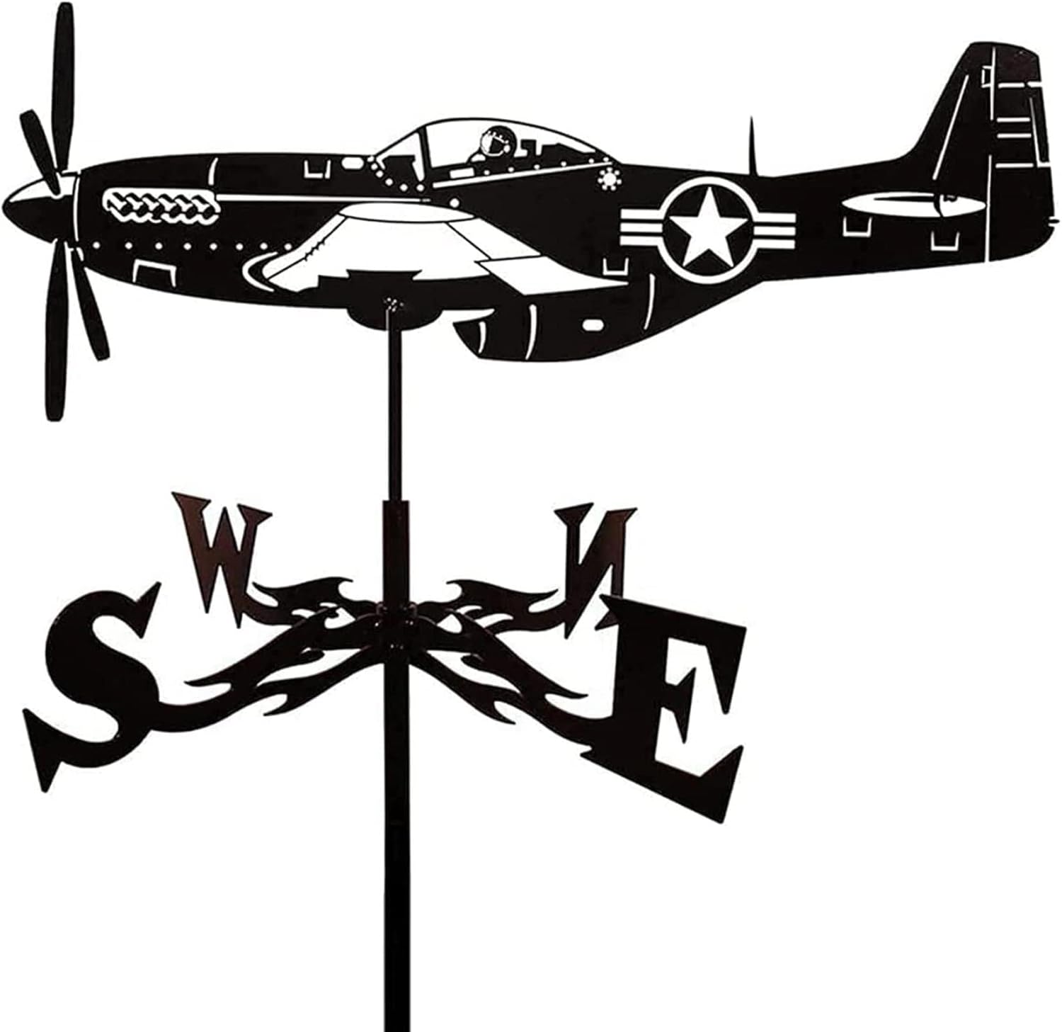 屋根風向計、庭の装飾風向計、風向計キット、屋外庭芝生金属ブラケット風向計