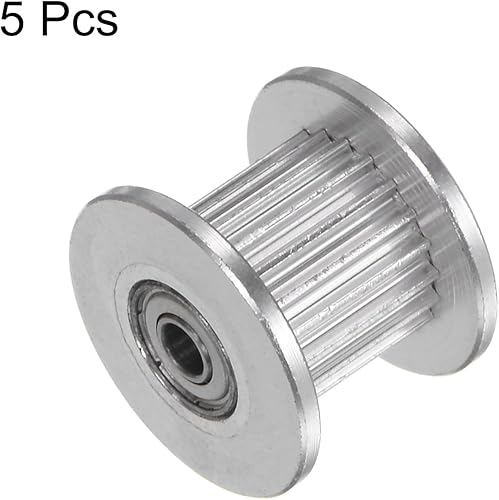 Miniatura 41 de HARFINGTON 5pcs 2GT Polea tensora 20 dientes 0.157 in diámetro 0.709 in diámetro correa de aluminio para 0.236 in ancho cinturón 3D impresora CNC