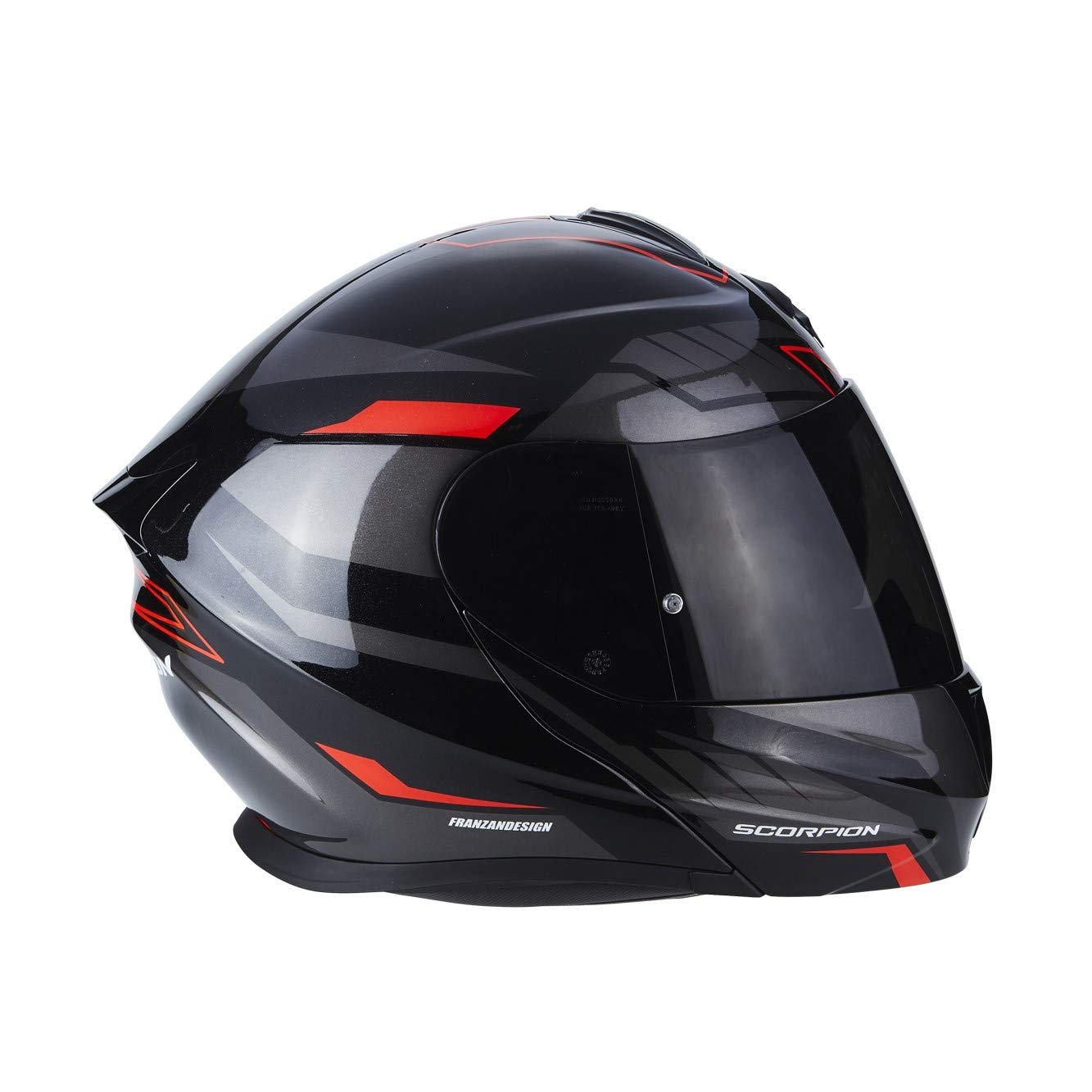 Scorpion EXO 920 Shuttle Motorcycle Helmet, Black/Red, Size XS Automotive