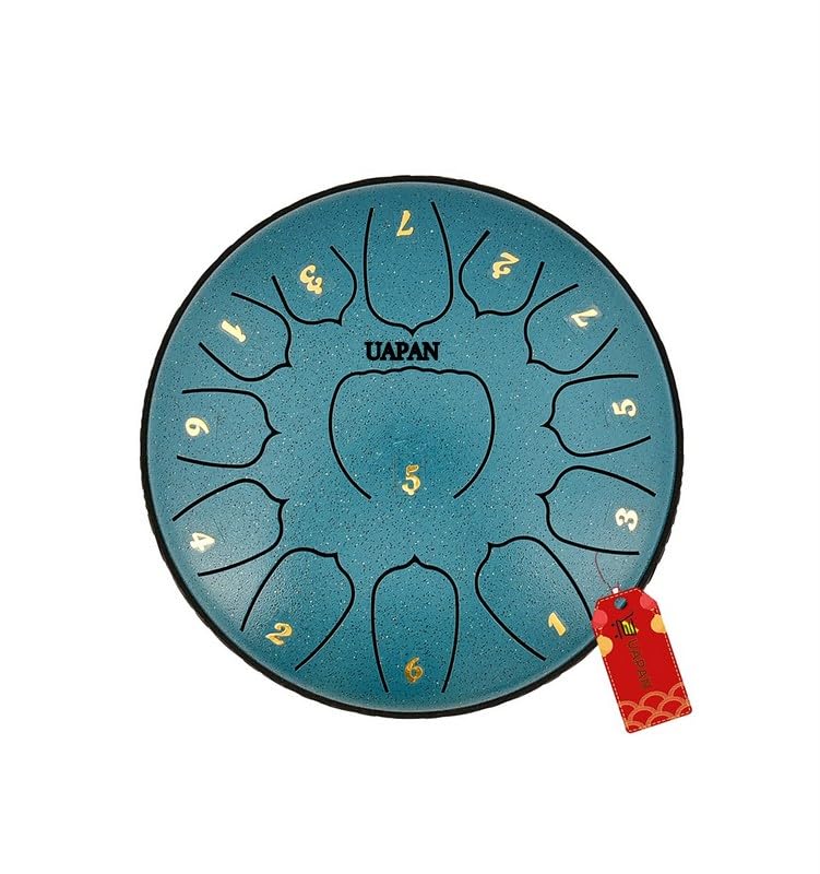 UAPAN Steel Tongue Drum 13 Note, 6.5 inch Multicolcor Percussion